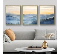 WBYZAC 3 Pictures Set-Abstract Landscape Canvas Print Posters, Forest Canvas Wall Art Paintings, Artwork Wall Painting for Living Room Bedroom Office Hallway Wall Decors-60 * 70cm (No Frame)