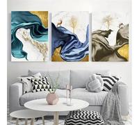 WBYZAC 3 Pictures Set Canvas Wall art,Abstract Color Silk Landscape Wall Art Canvas Painting, Modular Poster Print Wall Picture for Living Room Bedroom Decoration-40 * 60cm/(16 * 24inch) No Frame