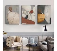 WBYZAC 3 Pictures Set-Modern Marble Abstract Color Block Wall Art Canvas Painting Print Geometry Poster Picture for Living Bedroom Office Room Home Decor-50 * 70cm (No Frame)