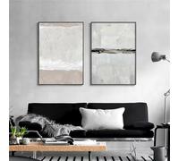 WBYZAC Canvas Pictures,2 Pieces-Abstract Gray Art Deco Painting Canvas Art Painting Modern Minimalist Wall Poster Home Living Room Office Decoration Painting-50 * 60cm/(20 * 24inch) Unframed