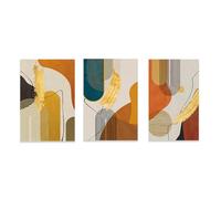 WBYZAC Modern Abstract Geometry Agate Gold Luxury Wall Art Posters and Prints Canvas Painting Picture for Bedroom Home Decor Artwork-60 * 80cm*3Pcs (Unframed Print)