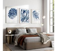 WBYZAC Modern Foliage Tropical Rain Forest Landscape Poster Canvas Painting Print Wall Art Nordic Simple Style Living Room Home Decoration-(50 * 60cm/20 * 24inch)*3PCS-No Frame