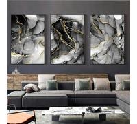 WBYZAC Set of 3-Modern Abstract Black and White Posters Painting Canvas Prints Wall Art Pictures for Living Bedroom Office Room Home Decoration Artwork-40 * 50cm (No Frame)