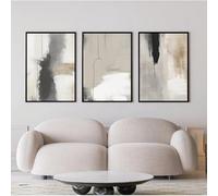 WBYZAC Simple Neutral Abstract Gallery Wall Art Prints Modern Simple Brush Strokes Canvas Painting Nordic Posters Living Room Office Home Decor-(50 * 70cm/20 * 27inch)*3PCS-No Frame