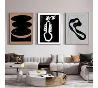 WBYZAC Wall Art,Abstract Color Block Line Pattern, Canvas Print Painting, Modern Minimalism, Wall Painting Living Room Dining Room Porch Decor-40 * 50cm-3pcs (No Frame)