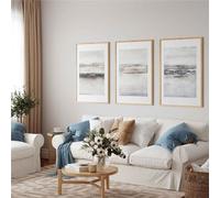 WBYZAC Wall Art,Blurry Hazy Style Abstract Geometric Wall Art Canvas Painting Nordic Posters and Print Wall Pictures For Living Room Office Home Decor-60 * 70cm*3Pcs (Unframed Print)