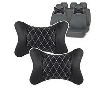 WBZHUSS 1 pair Car Headrest Pillows, for Audi A3 8P Q5 A6 C6 A4 A5 Comfortable Softness Car Headrest Pillow Memory Foam Car Neck Support Pillow,A