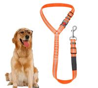 WBZOWRB 1 x Dog Belt for Car, Seat Belt Dog Car with Universal Buckle and Adjustable, 2-in-1 Headrest Restraint Reflective, Buckle Dog Car for Dogs of Any Size (Orange)