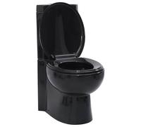 WC Ceramic Bathroom Corner Toilet Soft-close Seat Water Saving Toilet vidaXL