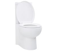 WC Ceramic Bathroom Corner Toilet Soft-close Seat Water Saving Toilet vidaXL