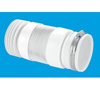 WC-F21R Flexible WC Pan Connector White 110mm, Material: Polypropylene & Rubber, Pack of 1