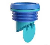 WC Flange Wax For Ring with Backflow Preventer, 110mm Toilet Drain Connector and Waste Outlet Seal, Anti-Leak Lavatory Soil Pipe Fitting for Sewer