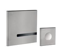 WC Flush Plate Delabie TEMPOMATIC Remote dual-control automatic mains tap - For WCs Brushed 464300