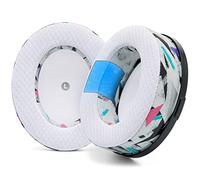WC FreeZe Penrose - Hybrid Fabric Cooling Gel Replacement Earpads For Audeze Penrose & Mobius, Made by Wicked Cushions, Improved Durability, Thickness and Sound Isolation | 90's White
