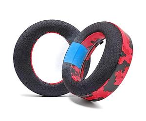 WC Freeze Pulse 3D - Cooling Gel Earpads Compatible with Sony PS5 Pulse 3D, Made by Wicked Cushions | Thicker Cushion & Wider Opening | Red Camo
