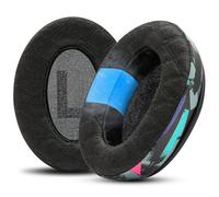 WC Freeze V2 Cloud Alpha - Angled Cooling Gel Earpads For HyperX Cloud Alpha & More, by Wicked Cushions | Angled Pads for Extreme Comfort, New Freeze V2 Cooling Fabric, Extra Thick | 90's Black
