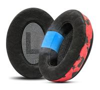 WC Freeze V2 Cloud Alpha - Angled Cooling Gel Earpads For HyperX Cloud Alpha & More, by Wicked Cushions | Angled Pads for Extreme Comfort, New Freeze V2 Cooling Fabric, Extra Thick | Red Camo