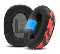 WC FreeZe V2 G PRO X - Angled Cooling Gel Earpads Compatible With Logitech G Pro X Series by Wicked Cushions | Angled Pads For Extreme Comfort, New FreeZe V2 Cooling Fabric, Extra Thick | Red Camo