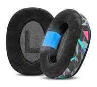 WC FreeZe V2 G PRO X - Angled Cooling Gel Earpads Compatible With Logitech G Pro X Series by Wicked Cushions | Angled Pads For Extreme Comfort, New FreeZe V2 Cooling Fabric, Extra Thick | 90's Black
