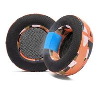 WC Freeze Virtuoso - Hybrid Fabric Cooling Gel Replacement Earpads for Corsair Virtuoso Gaming Headset, Made by Wicked Cushions, Improved Durability, Thickness and Sound Isolation | Orange Prism