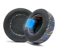 WC Freeze Virtuoso - Hybrid Fabric Cooling Gel Replacement Earpads for Corsair Virtuoso Gaming Headset, Made by Wicked Cushions, Improved Durability, Thickness and Sound Isolation |Navy Tiger
