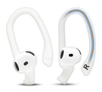 WC HookZ Compatible With Airpods 4 - Adjustable Custom Fit Over-Ear Hooks by Wicked Cushions | Malleable Core for Individual Fit, Secure & Comfortable, Patent Pending | White