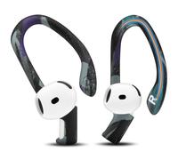 WC HookZ Compatible With Airpods 4 - Adjustable Custom Fit Over-Ear Hooks by Wicked Cushions | Malleable Core for Individual Fit, Secure & Comfortable, Patent Pending | 90's Black