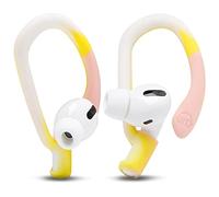 WC HookZ - Patented Upgraded Over Ear Hooks for AirPods Pro 1, 2 & AirPods 1, 2 & 3- Two Size Pairs Included in Package, Unique Left & Right Hook, Made by Wicked Cushions | Yellow Starburst