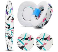 WC Mod Kit Nova Pro Wireless & Nova Elite - Cooling Gel Earpads, Silicone Headband, & Magnetic Plates for SteelSeries Arctis Nova Pro Wireless & Nova Elite by Wicked Cushions | 90's White