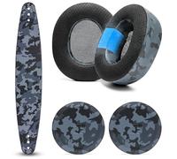 WC Mod Kit Nova Pro Wireless, Pro Omni, & Elite - Cooling Gel Earpads, Silicone Headband, & Side Plates for Arctis Nova Pro Wireless, Nova Elite & Nova Pro Omni by Wicked Cushions | Black Camo