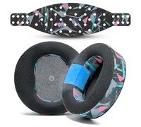 WC Mod Kit V2 For Maxwell Gen 1 - Cooling Gel Earpads + Extra Wide Silicone Headband Compatible with Audeze Maxwell Xbox & PS5 Gen 1 by Wicked Cushions | Enhanced Comfort & Cooling | 90's Black