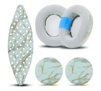 WC Modkit V2 Nova Pro Wireless, Pro Omni, & Elite - Gel Earpads, Extra-Wide Headband, & Side Plates for Arctis Nova Pro Wireless, Nova Elite & Nova Pro Omni by Wicked Cushions | Sage Gold Marble