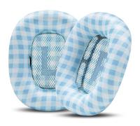 WC PadZ Max - Ear Cushions Compatible With AirPods Max 1 & 2, Made by Wicked Cushions | Soft Fabric, Enhanced Comfort & Unique Style | Blue Gingham