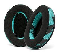 WC PadZ Velour - The Ultimate Upgraded Earpads by Wicked Cushions - Compatible With Audio Technica, HyperX, SteelSeries Arctis & More - Extra Thick - Bigger Opening | SpeedRacer Cyan