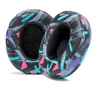WC Replacement Earpad Cushions for Skullcandy Hesh 3 & Crusher Over-Ear Headphones Made by Wicked Cushions | Improved Durability and Thickness for Improved Comfort and Noise Isolation | 90's Black