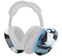 WC ShellZ Max - Protective Exterior Shell Covers Compatible with AirPods Max 1 & 2 by Wicked Cushions | Made with Premium Silicone | Marble