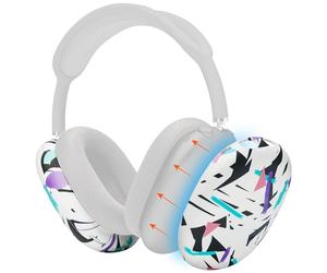 WC ShellZ Max - Protective Exterior Shell Covers Compatible with AirPods Max 1 & 2 by Wicked Cushions | Made with Premium Silicone | 90's White