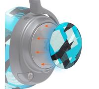 WC Side Plates for Arctis Nova Headsets, by Wicked Cushions | Fits Arctis Nova Pro Wireless/Pro Wired/Nova Elite/Nova 7 / 7X / 7P | Cyan Prism