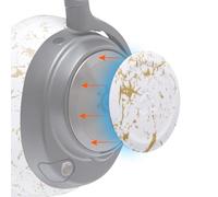 WC Side Plates for Arctis Nova Headsets, by Wicked Cushions | Fits Arctis Nova Pro Wireless/Pro Wired/Nova Elite/Nova 7 / 7X / 7P | Gold Marble