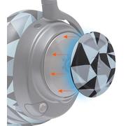 WC Side Plates for Arctis Nova Headsets, by Wicked Cushions | Fits Arctis Nova Pro Wireless/Pro Wired/Nova Elite/Nova 7 / 7X / 7P | Geo Grey