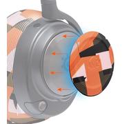 WC Side Plates for Arctis Nova Headsets, by Wicked Cushions | Fits Arctis Nova Pro Wireless/Pro Wired/Nova Elite/Nova 7 / 7X / 7P | Orange Prism