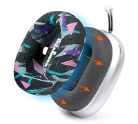 WC SweatZ Max - Patented Protective Earpad Covers Compatible with AirPods Max 1 & 2 by Wicked Cushions | Sweatproof & Easily Washable | Full Earpad Sweat Protection | 90's Black