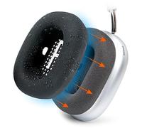 WC SweatZ Max - Patented Sweat Covers Compatible with AirPods Max 1 (Does Not Fit AirPods Max 2) by Wicked Cushions | Sweatproof & Washable | Full Earpad Sweat Protection | Black