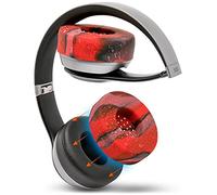 WC SweatZ Solo - Patented Earpad Sweat Covers for Beats Solo 4, Solo 3 & Solo 2, Made by Wicked Cushions | Sweatproof & Machine Washable | Lava