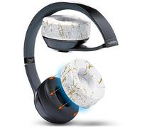 WC SweatZ Solo - Patented Earpad Sweat Covers for Beats Solo 4, Solo 3 & Solo 2, Made by Wicked Cushions | Sweatproof & Machine Washable | Gold Marble