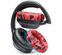 WC SweatZ XM3 - Patented Protective Earpad Sweat Covers for Sony WH1000XM3 by WC | Silicone Ear Covers for Sony WH-1000XM3 Headphones | Sweatproof & Easily Washable | Red Camo