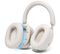 WC SweatZ XM5 - Patented Earpad Sweat Covers for Sony WH1000XM5 | Made by Wicked Cushions | Full 360 Protection, Sweatproof & Washable | Silver
