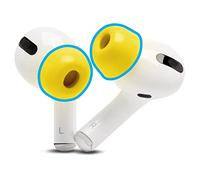 WC TipZ - Upgraded Memory Foam Ear tips for Airpods Pro Made by Wicked Cushions | Improved Comfort, Tighter Seal, Better Foam Rebound Time | Fits Perfectly in Charging Case | Neon Yellow