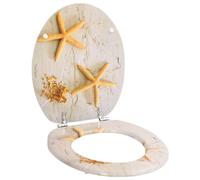 vidaXL Soft-Close Toilet Seat 2 pcs Yellow and White 44 x 38 cm