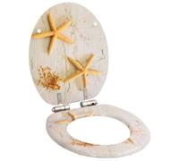 WC Toilet Seat with MDF Lid Bathroom Soft-close Toilet Seat Accessories vidaXL